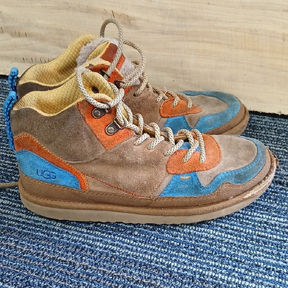 UGG Men's Highlander hi heritage Brown and Blue Sneakers - Picture 3 of 9